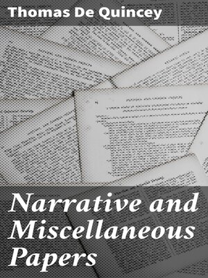 cover image of Narrative and Miscellaneous Papers